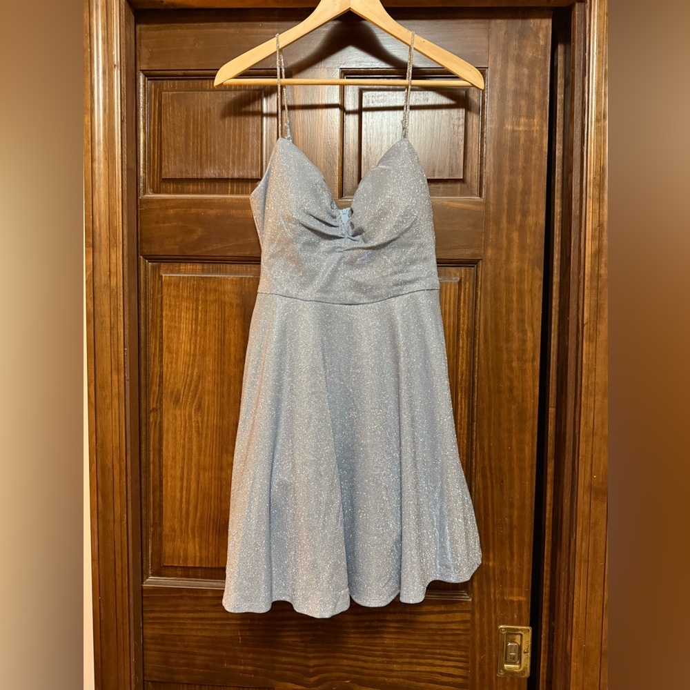 Blue glitter dress